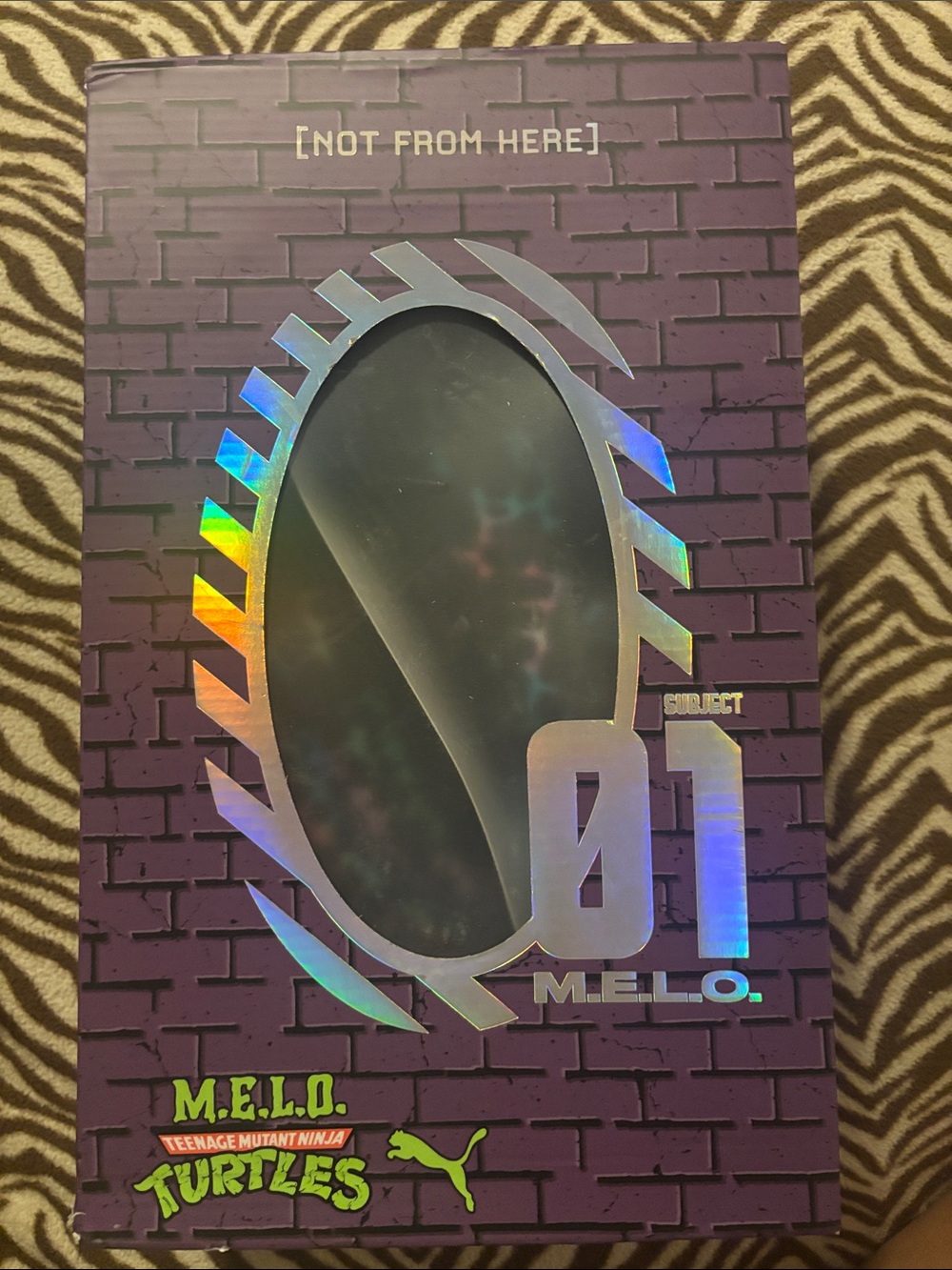 Puma Kids Sneakers Box — Purple Holographic TMNT M.E.L.O.
